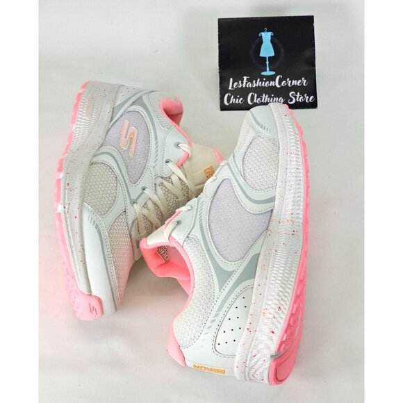 Skechers Women's White/Pink Go Run Consistent-Vivid Horizon Shoes Sz 9 222 - Picture 9 of 16